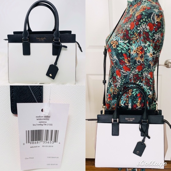 Kate Spade Medium Cameron warm beige Satchel Nwt - Picture 2 of 7